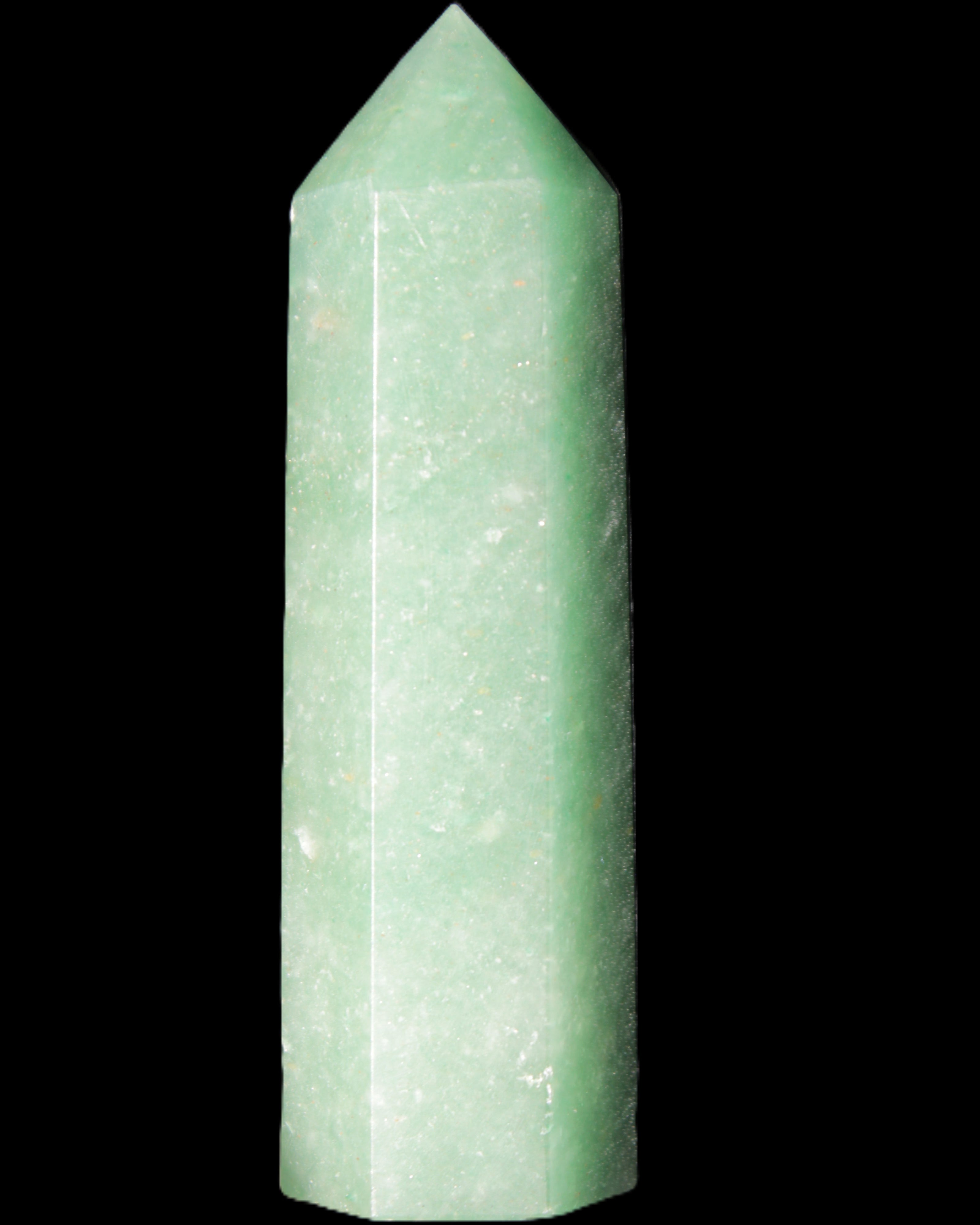 Green Aventurine wand 89mm 93g in sunlight - Rocks and Things Store