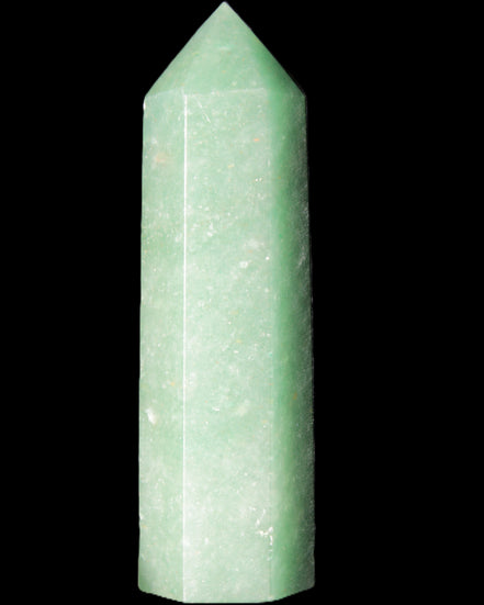 Green Aventurine wand 89mm 93g in sunlight - Rocks and Things Store