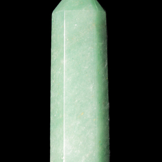 Green Aventurine wand 89mm 93g in sunlight - Rocks and Things Store