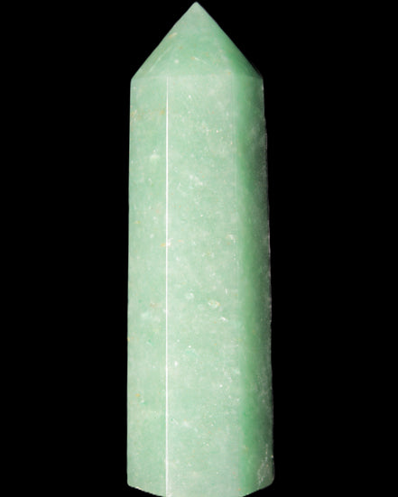 Green Aventurine wand 89mm 93g in sunlight - Rocks and Things Store