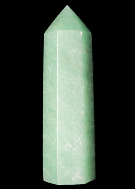 Green Aventurine wand 89mm 93g in sunlight - Rocks and Things Store