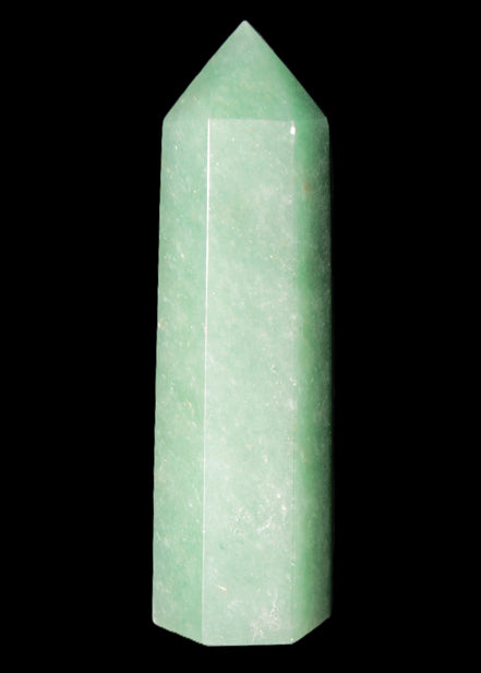 Green Aventurine wand 89mm 93g in sunlight - Rocks and Things Store