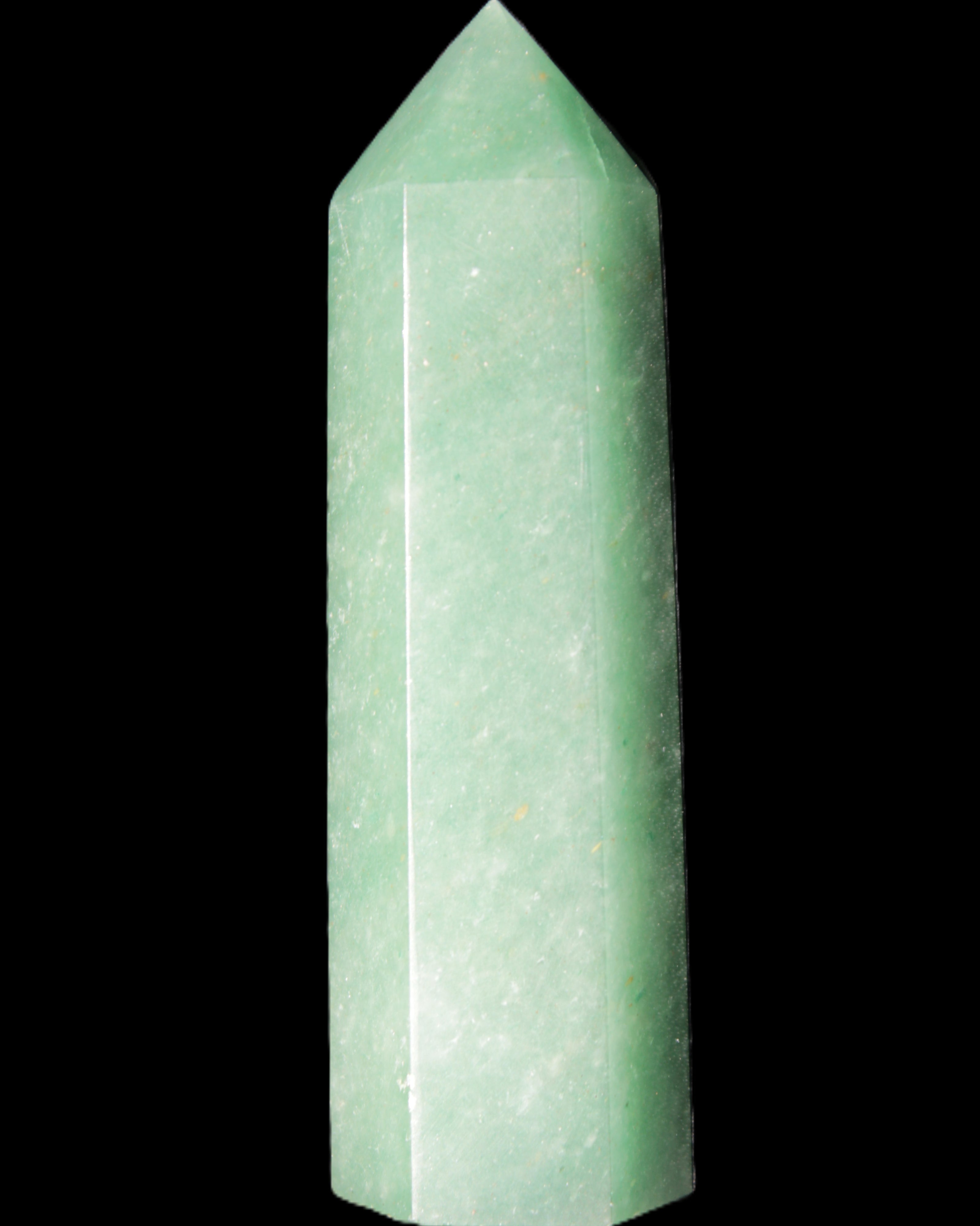 Green Aventurine wand 89mm 93g in sunlight - Rocks and Things Store