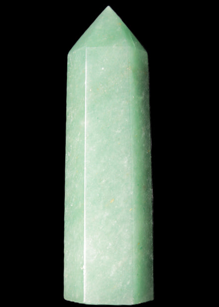 Green Aventurine wand 89mm 93g in sunlight - Rocks and Things Store