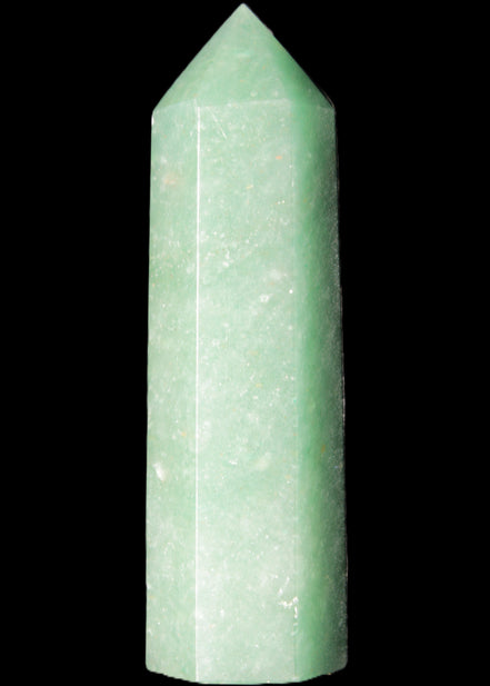 Green Aventurine wand 89mm 93g in sunlight - Rocks and Things Store