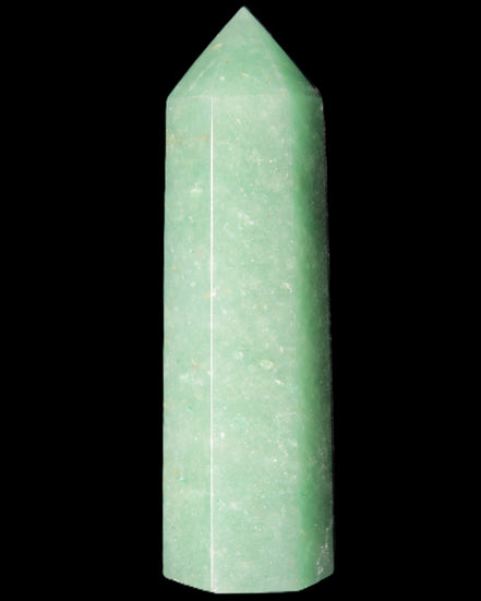 Green Aventurine wand 89mm 93g in sunlight - Rocks and Things Store
