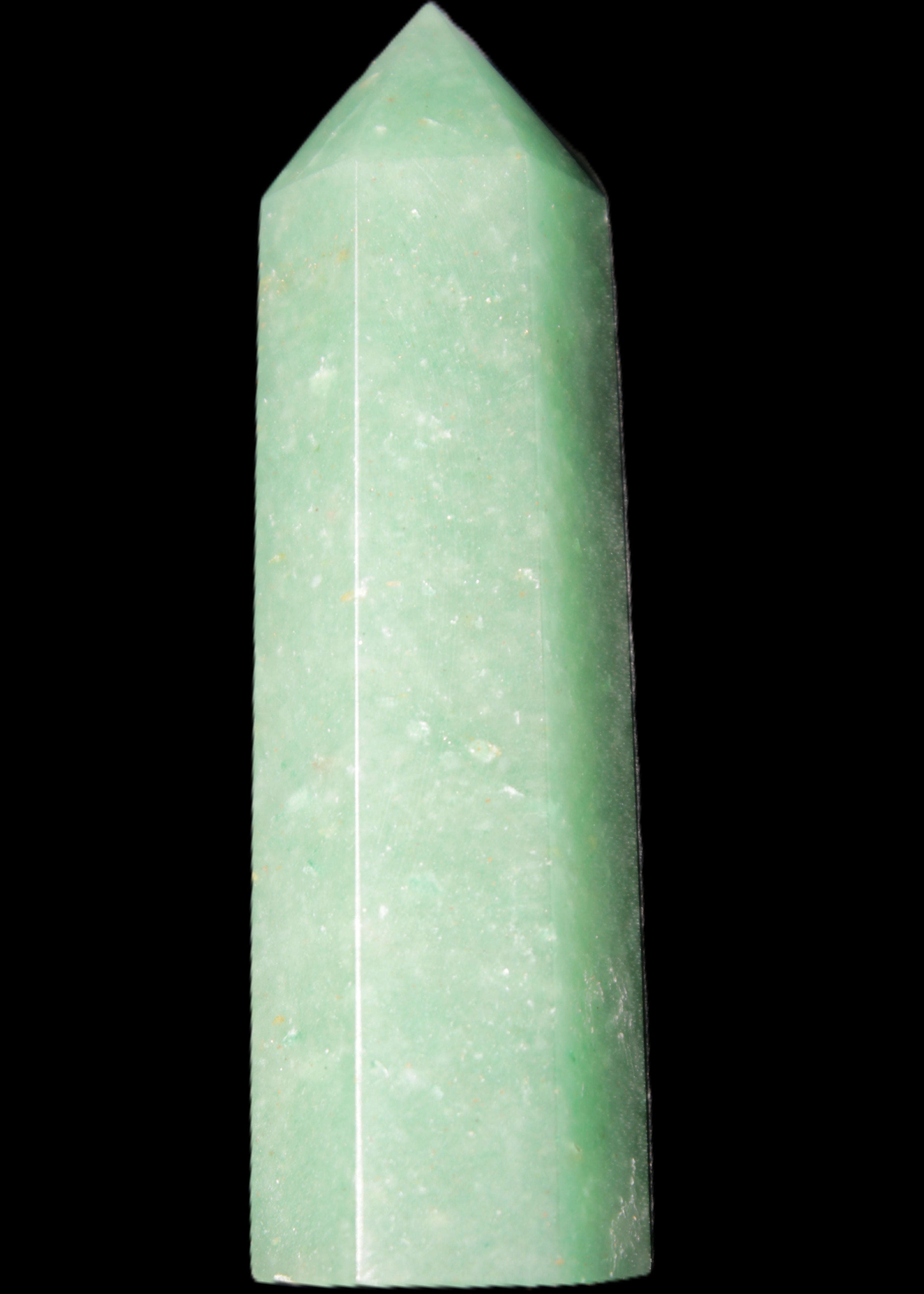 Green Aventurine wand 89mm 93g in sunlight - Rocks and Things Store