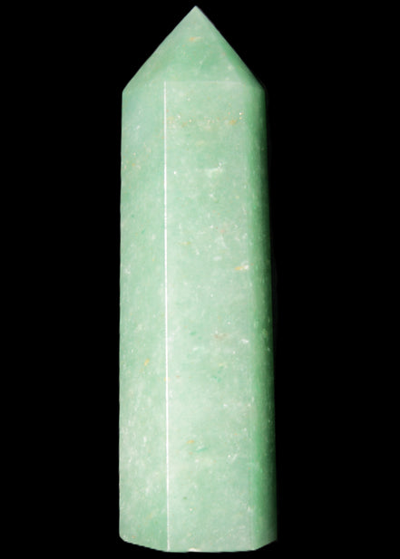 Green Aventurine wand 89mm 93g in sunlight - Rocks and Things Store