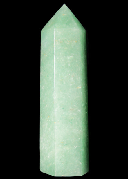 Green Aventurine wand 89mm 93g in sunlight - Rocks and Things Store