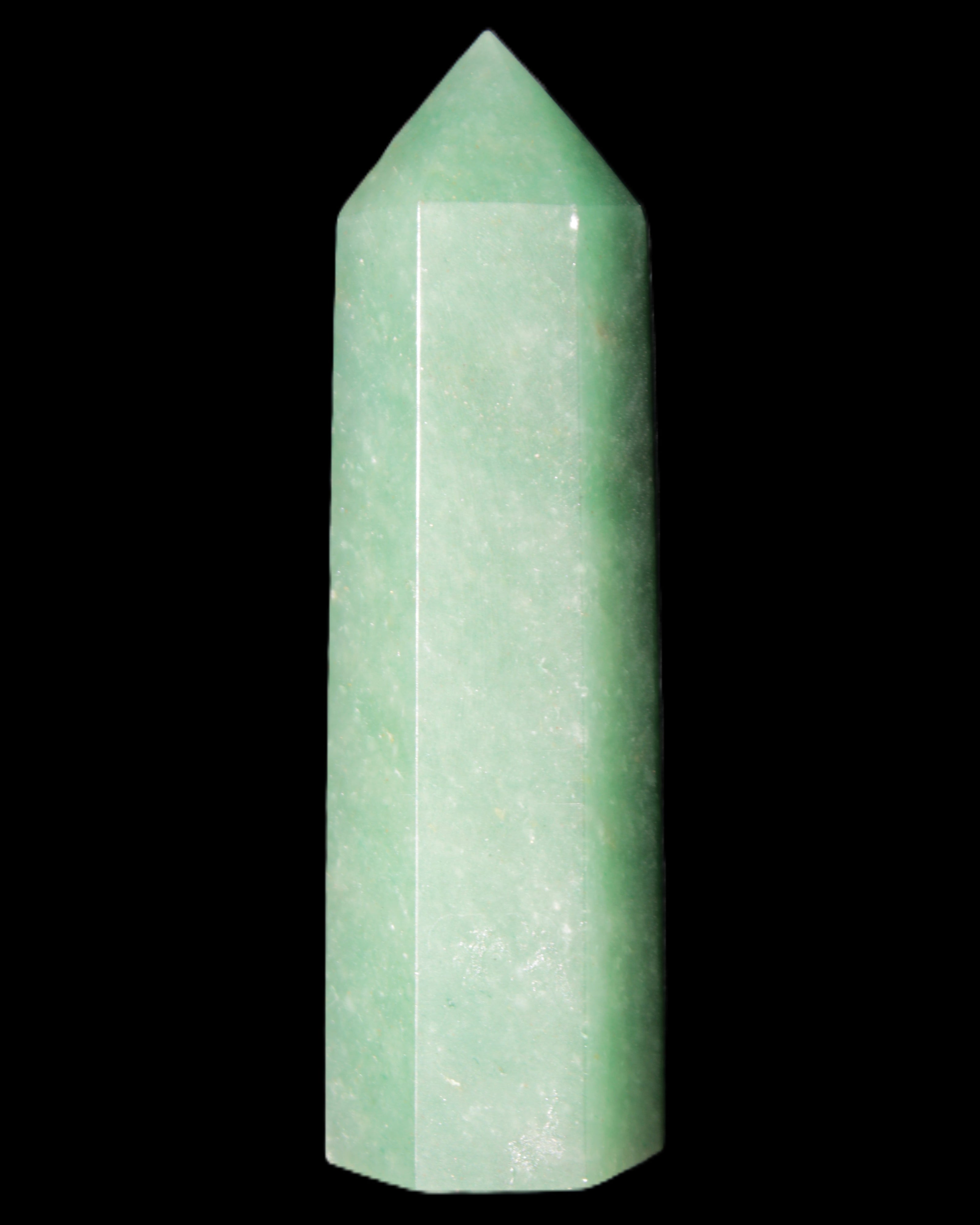 Green Aventurine wand 89mm 93g in sunlight - Rocks and Things Store