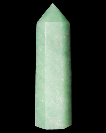 Green Aventurine wand 89mm 93g in sunlight - Rocks and Things Store