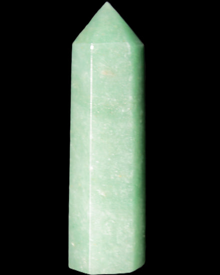Green Aventurine wand 89mm 93g in sunlight - Rocks and Things Store