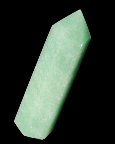 Green Aventurine wand 89mm 93g in sunlight - Rocks and Things Store