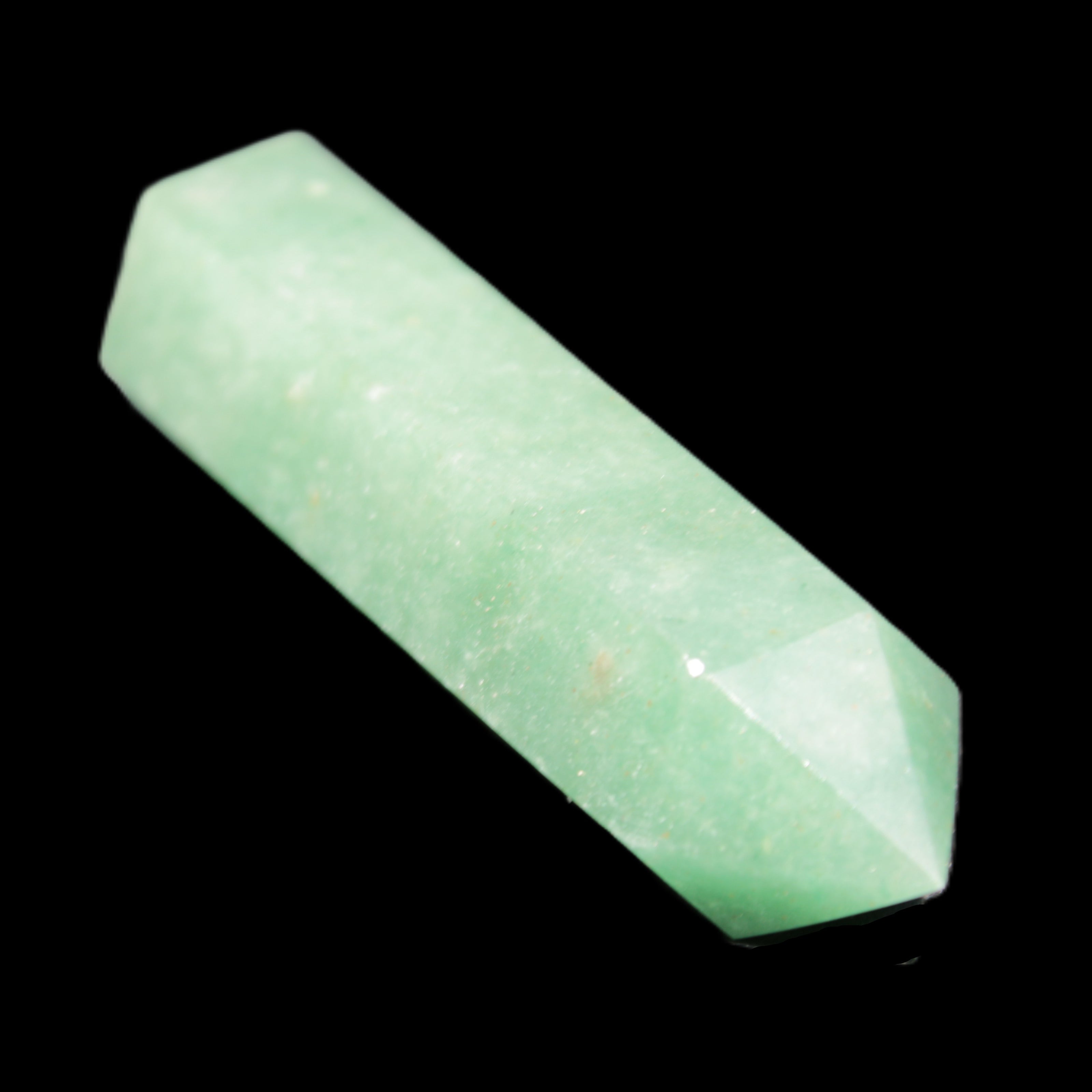 Green Aventurine wand 89mm 93g in sunlight - Rocks and Things Store