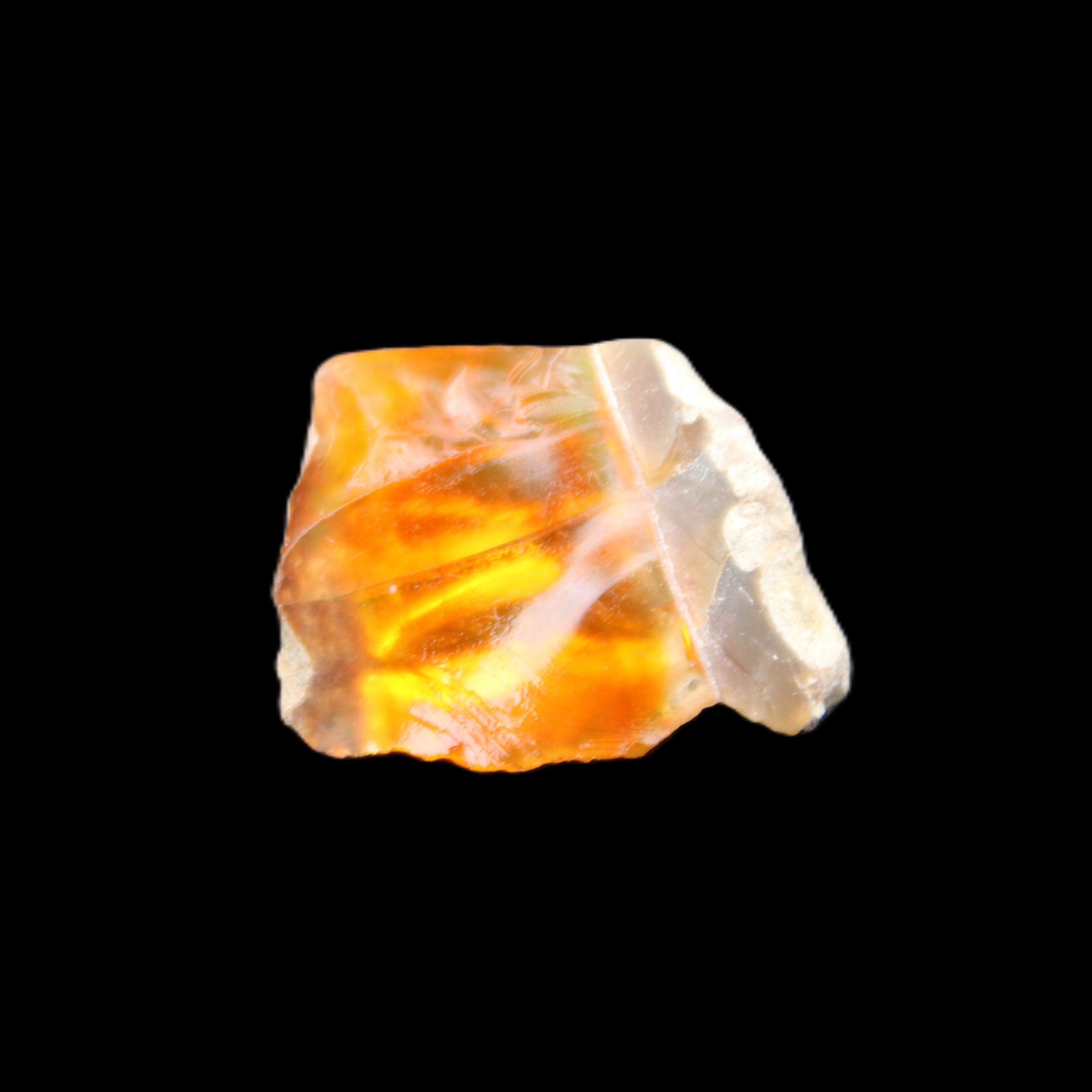 Oil Fire Black Opal from Ethiopia 16*21*7mm 16.6ct in sunlight - Rocks and Things Store