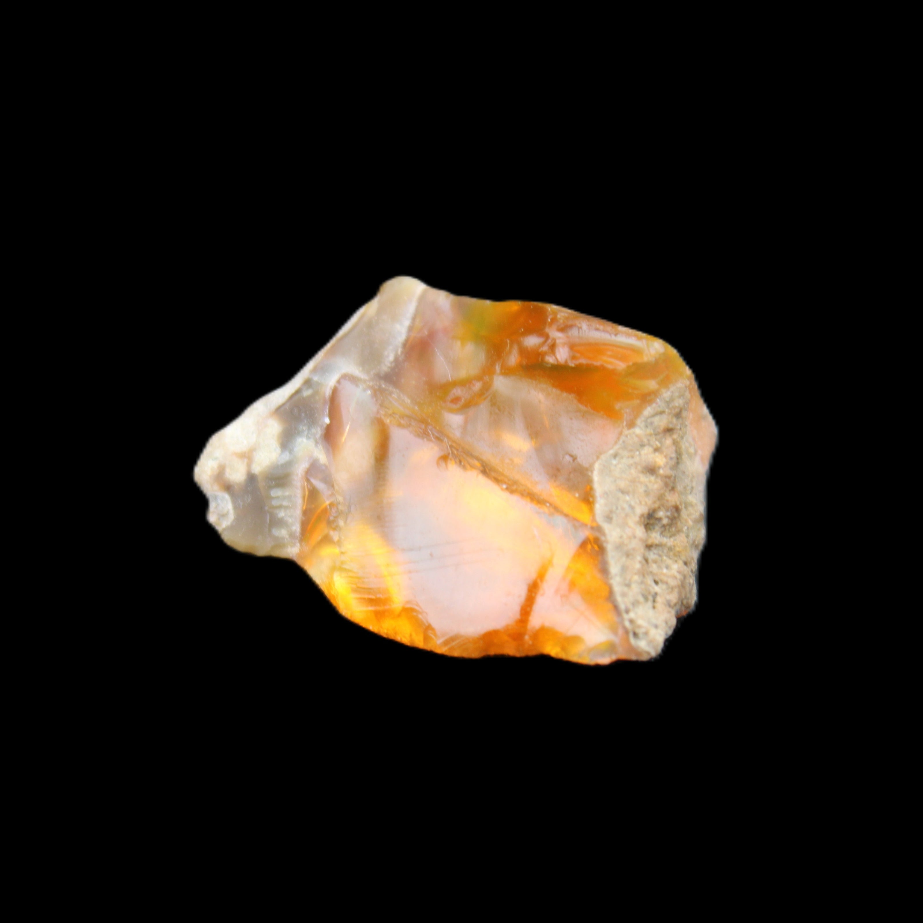 Oil Fire Black Opal from Ethiopia 16*21*7mm 16.6ct in sunlight - Rocks and Things Store