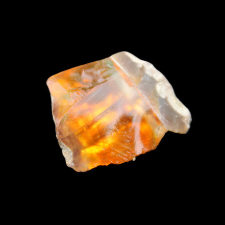 Oil Fire Black Opal from Ethiopia 16*21*7mm 16.6ct in sunlight - Rocks and Things Store