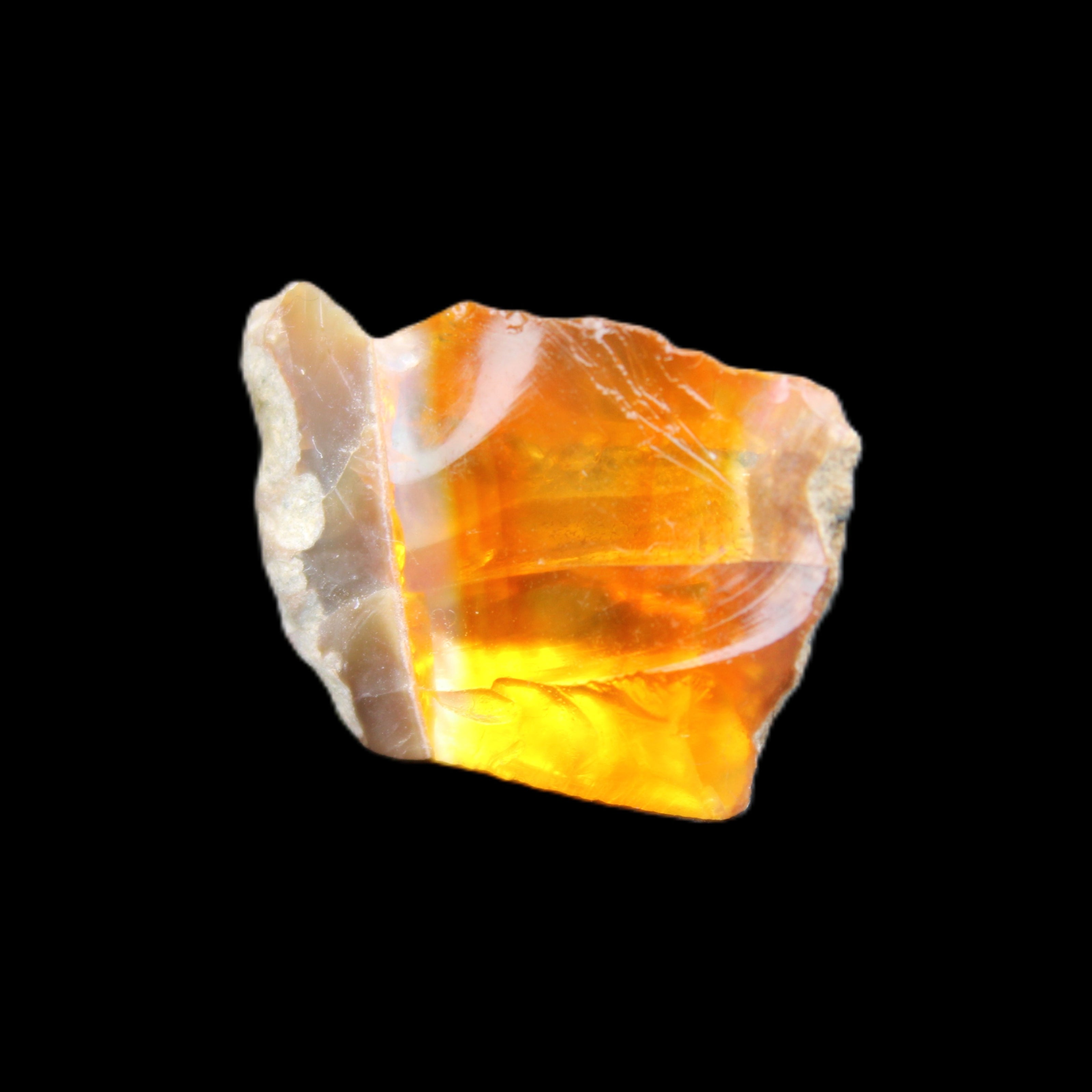 Oil Fire Black Opal from Ethiopia 16*21*7mm 16.6ct in sunlight - Rocks and Things Store