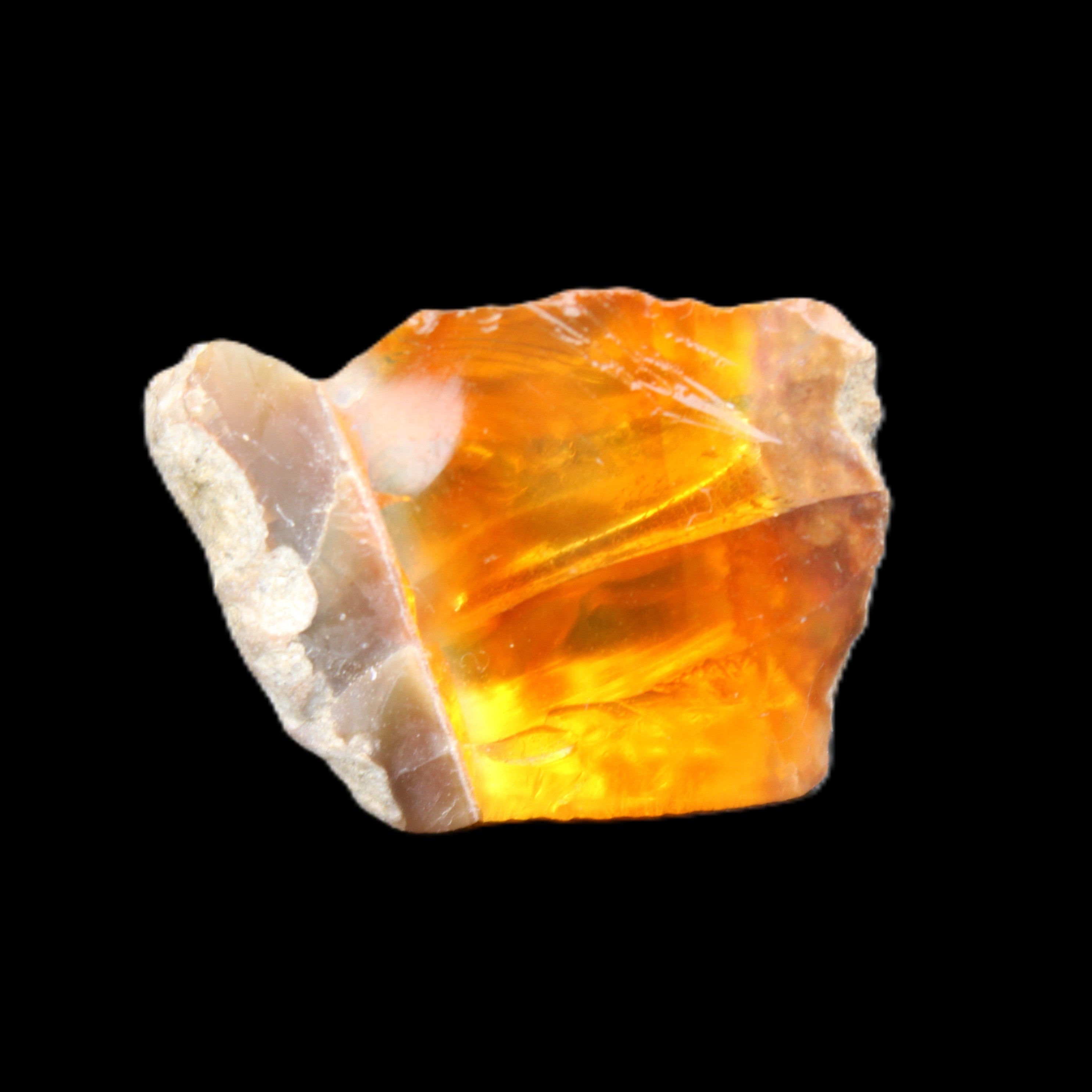 Oil Fire Black Opal from Ethiopia 16*21*7mm 16.6ct in sunlight - Rocks and Things Store