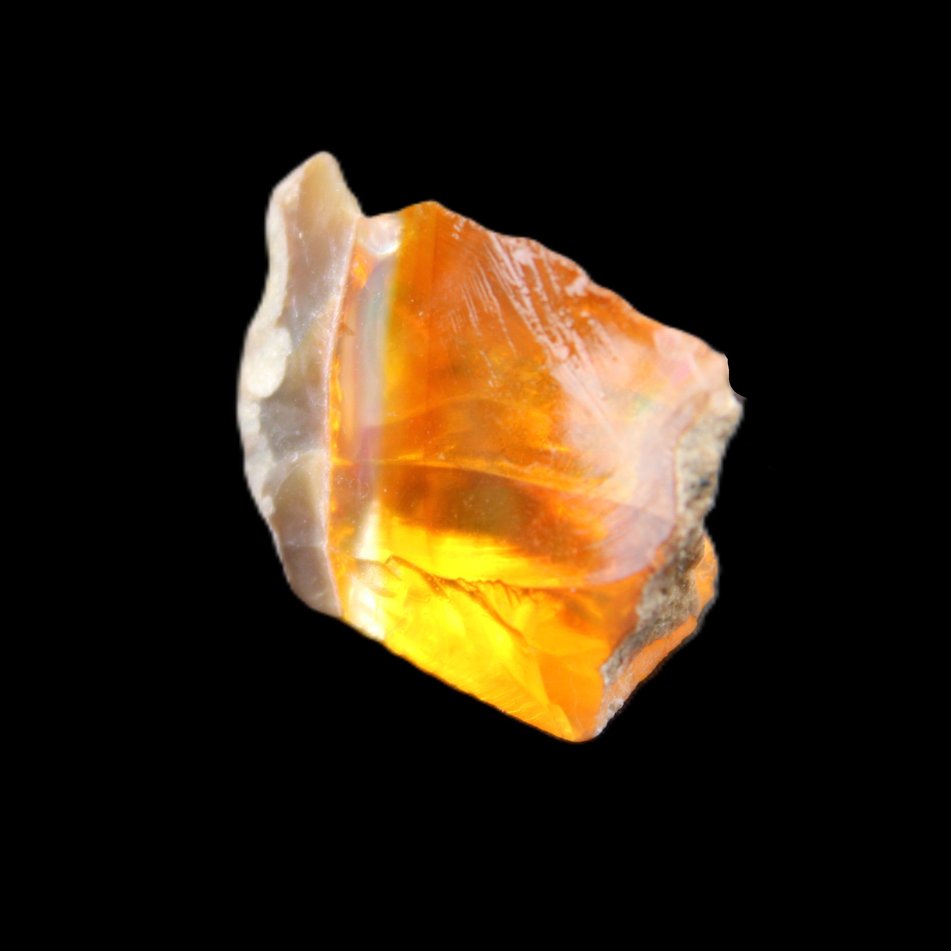 Oil Fire Black Opal from Ethiopia 16*21*7mm 16.6ct in sunlight - Rocks and Things Store