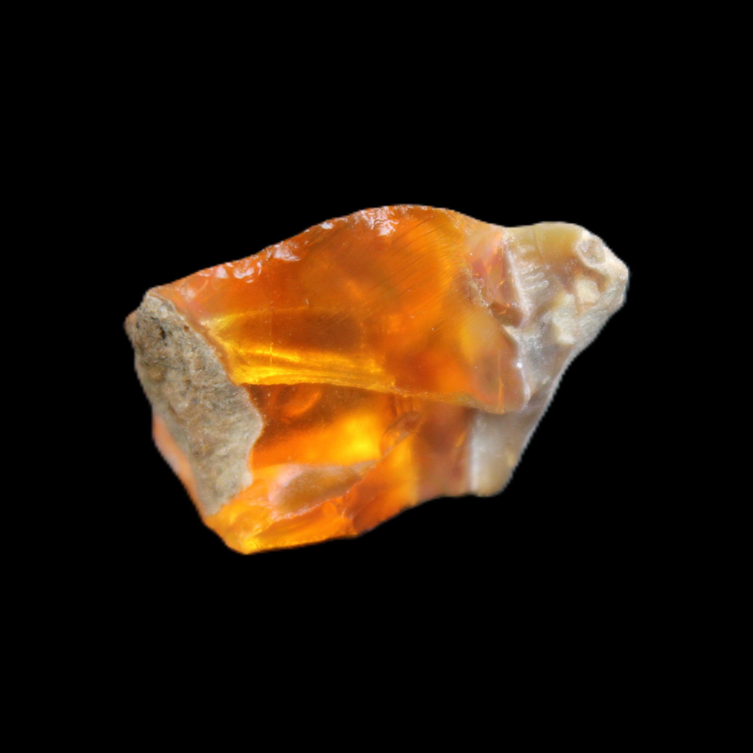 Oil Fire Black Opal from Ethiopia 16*21*7mm 16.6ct in sunlight - Rocks and Things Store