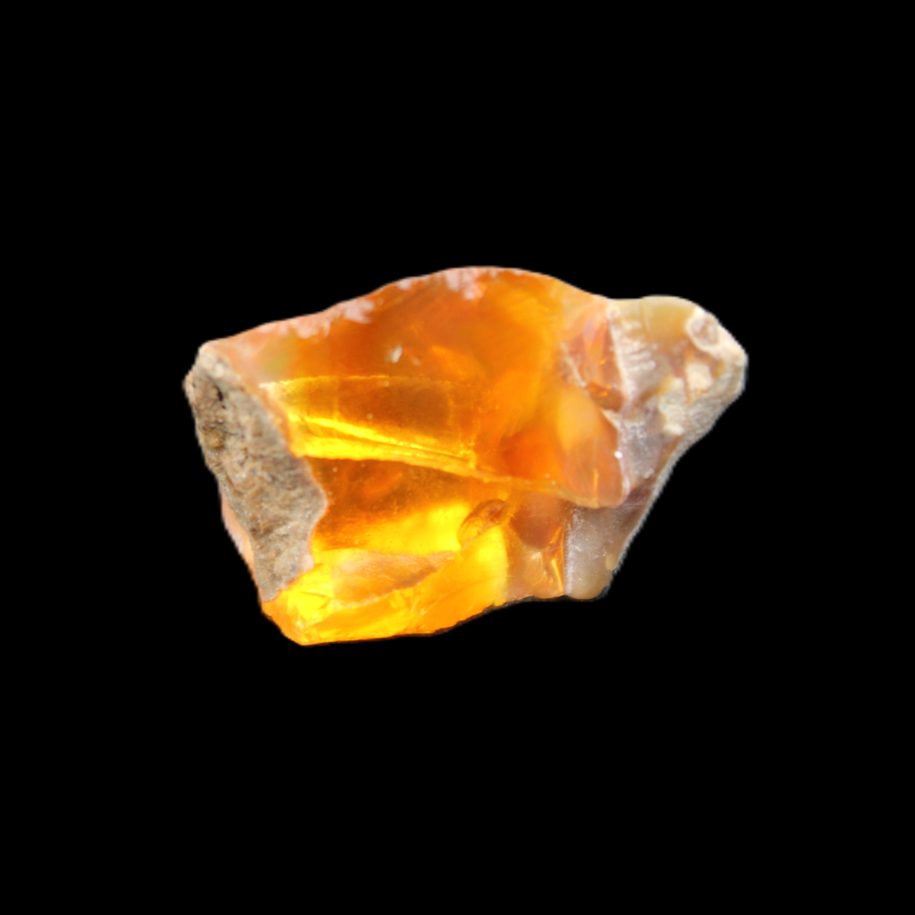 Oil Fire Black Opal from Ethiopia 16*21*7mm 16.6ct in sunlight - Rocks and Things Store