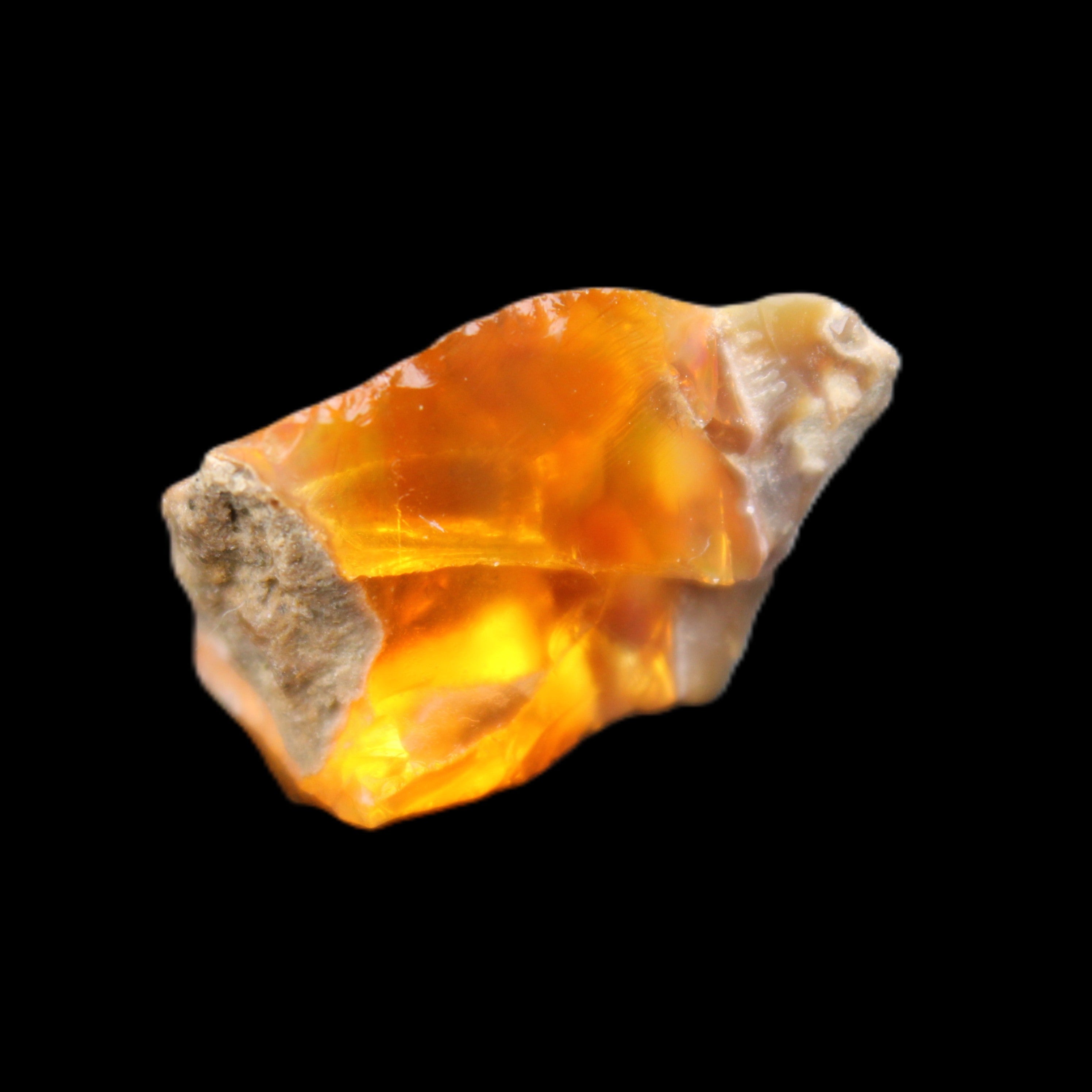 Oil Fire Black Opal from Ethiopia 16*21*7mm 16.6ct in sunlight - Rocks and Things Store