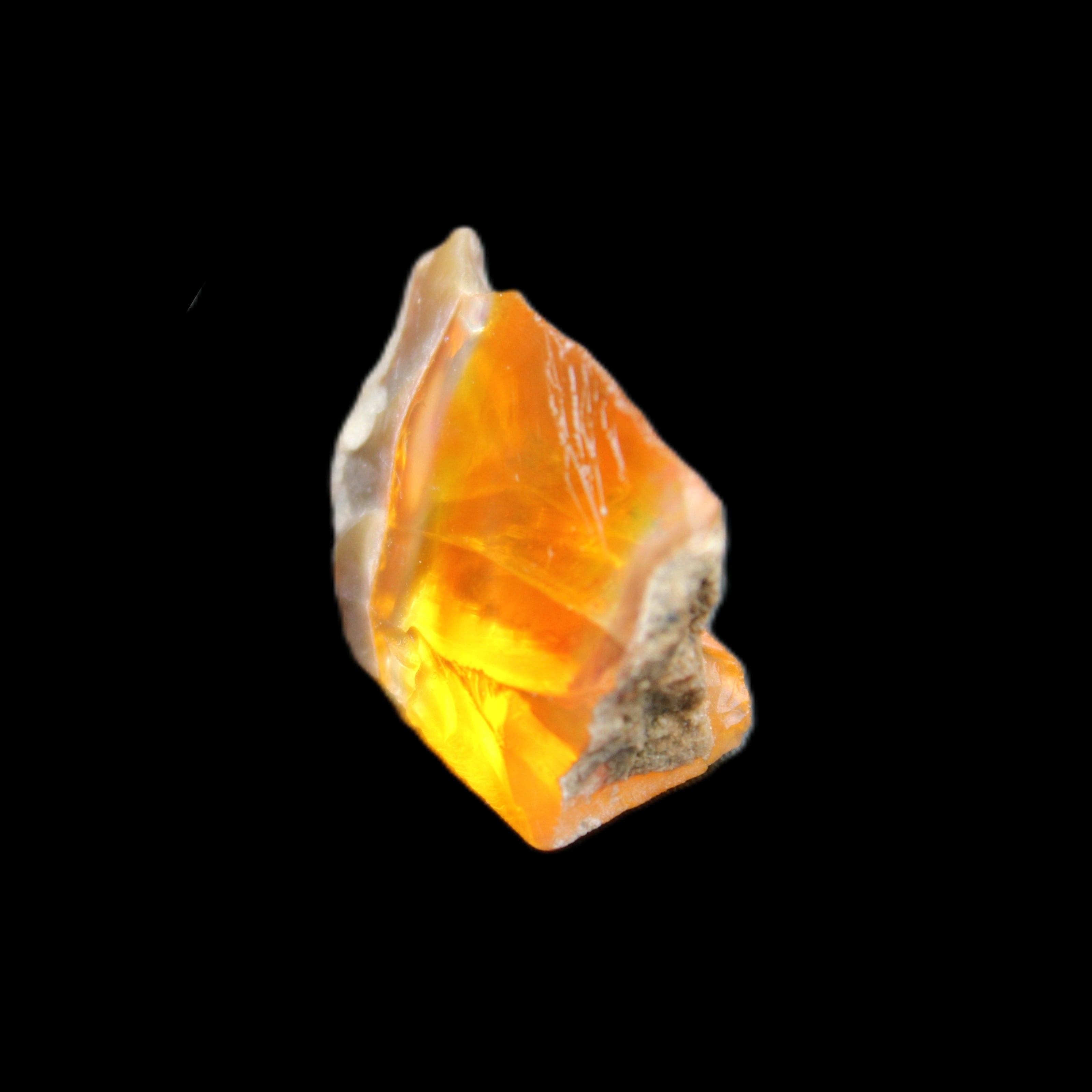 Oil Fire Black Opal from Ethiopia 16*21*7mm 16.6ct in sunlight - Rocks and Things Store