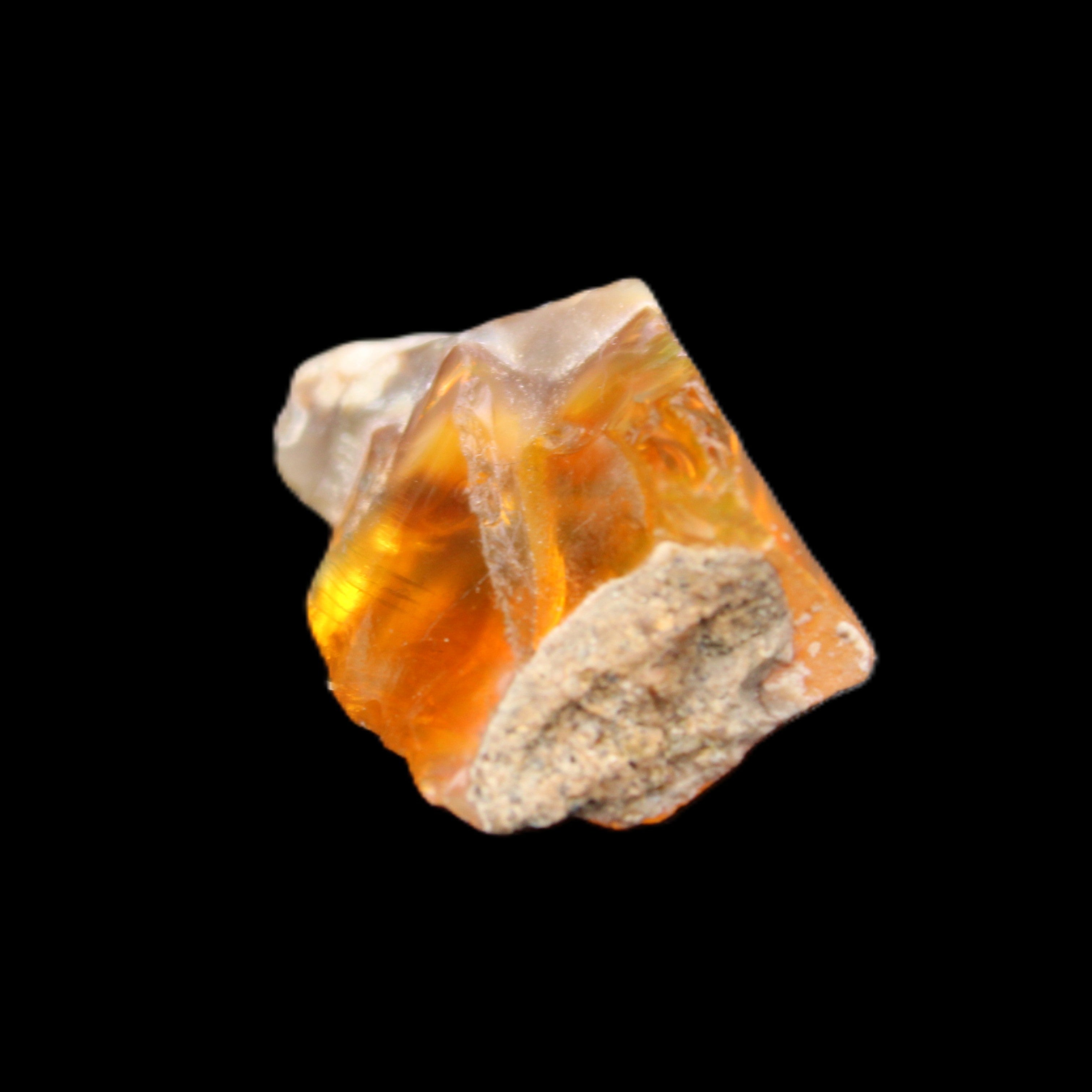 Oil Fire Black Opal from Ethiopia 16*21*7mm 16.6ct in sunlight - Rocks and Things Store