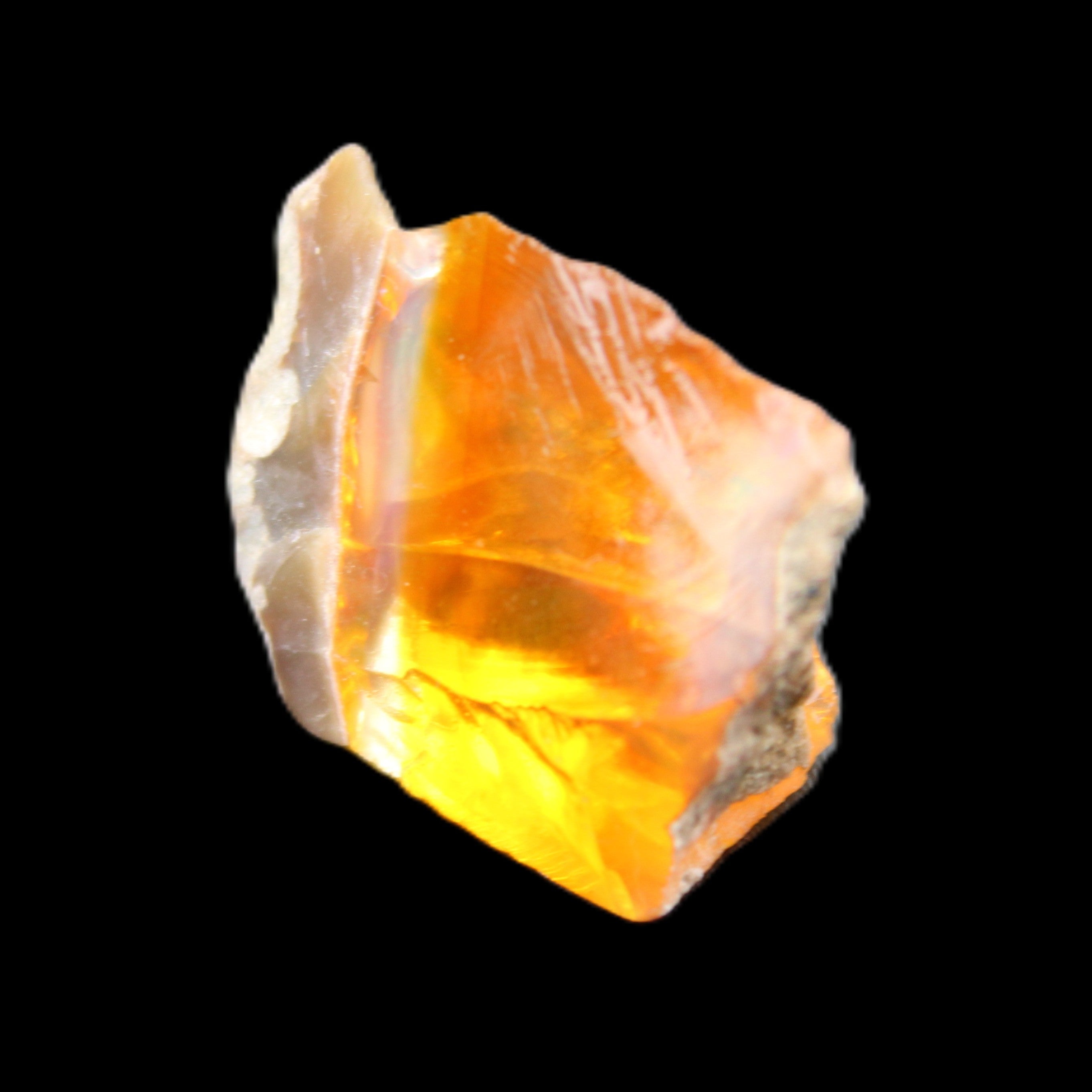 Oil Fire Black Opal from Ethiopia 16*21*7mm 16.6ct in sunlight - Rocks and Things Store