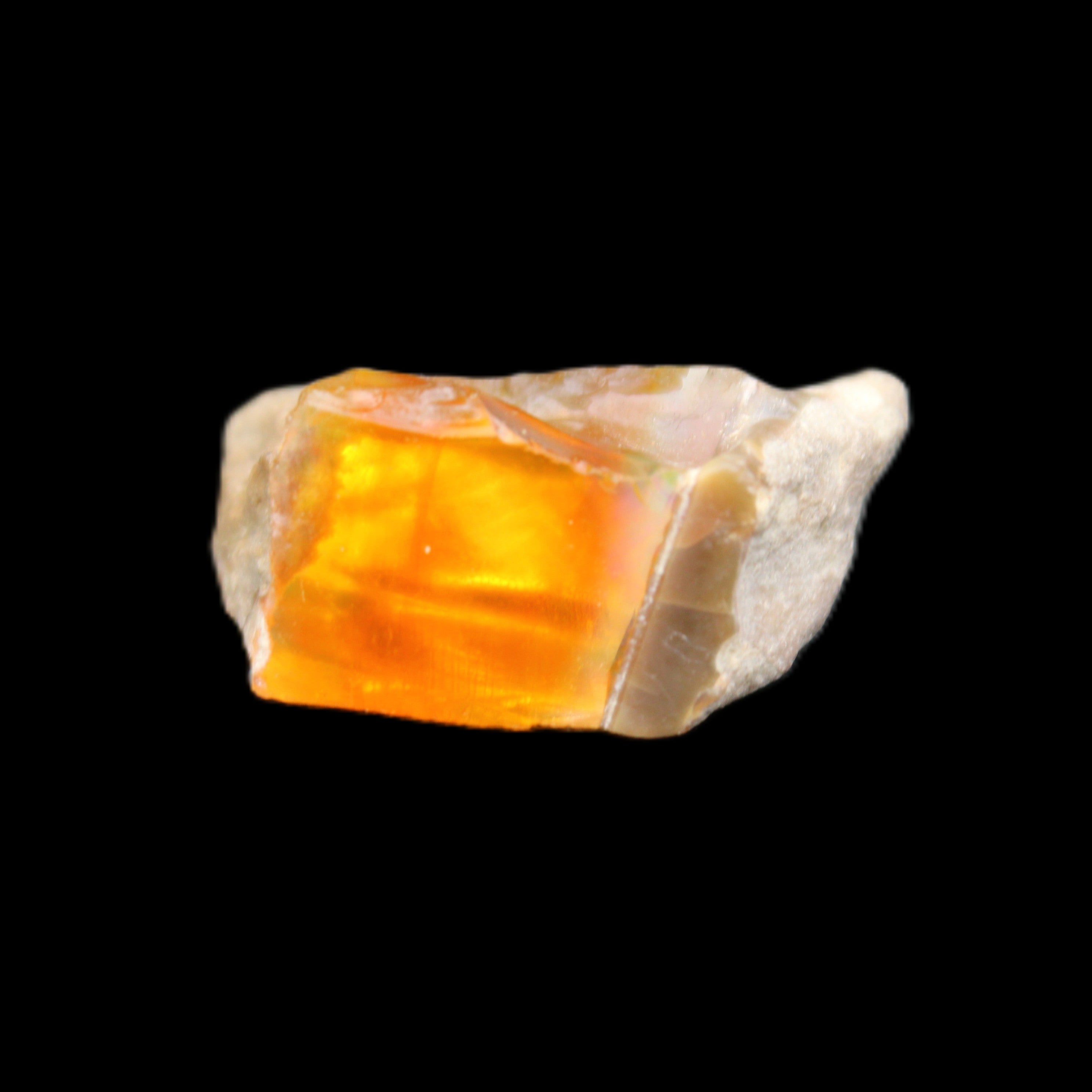 Oil Fire Black Opal from Ethiopia 16*21*7mm 16.6ct in sunlight - Rocks and Things Store