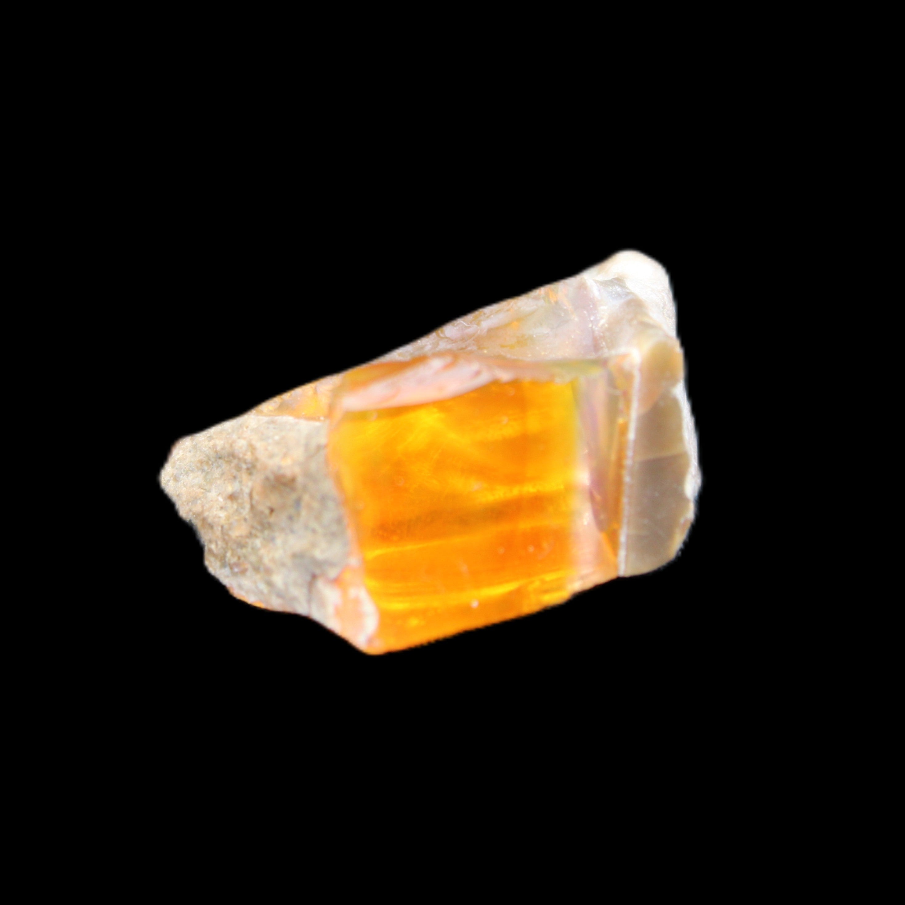 Oil Fire Black Opal from Ethiopia 16*21*7mm 16.6ct in sunlight - Rocks and Things Store