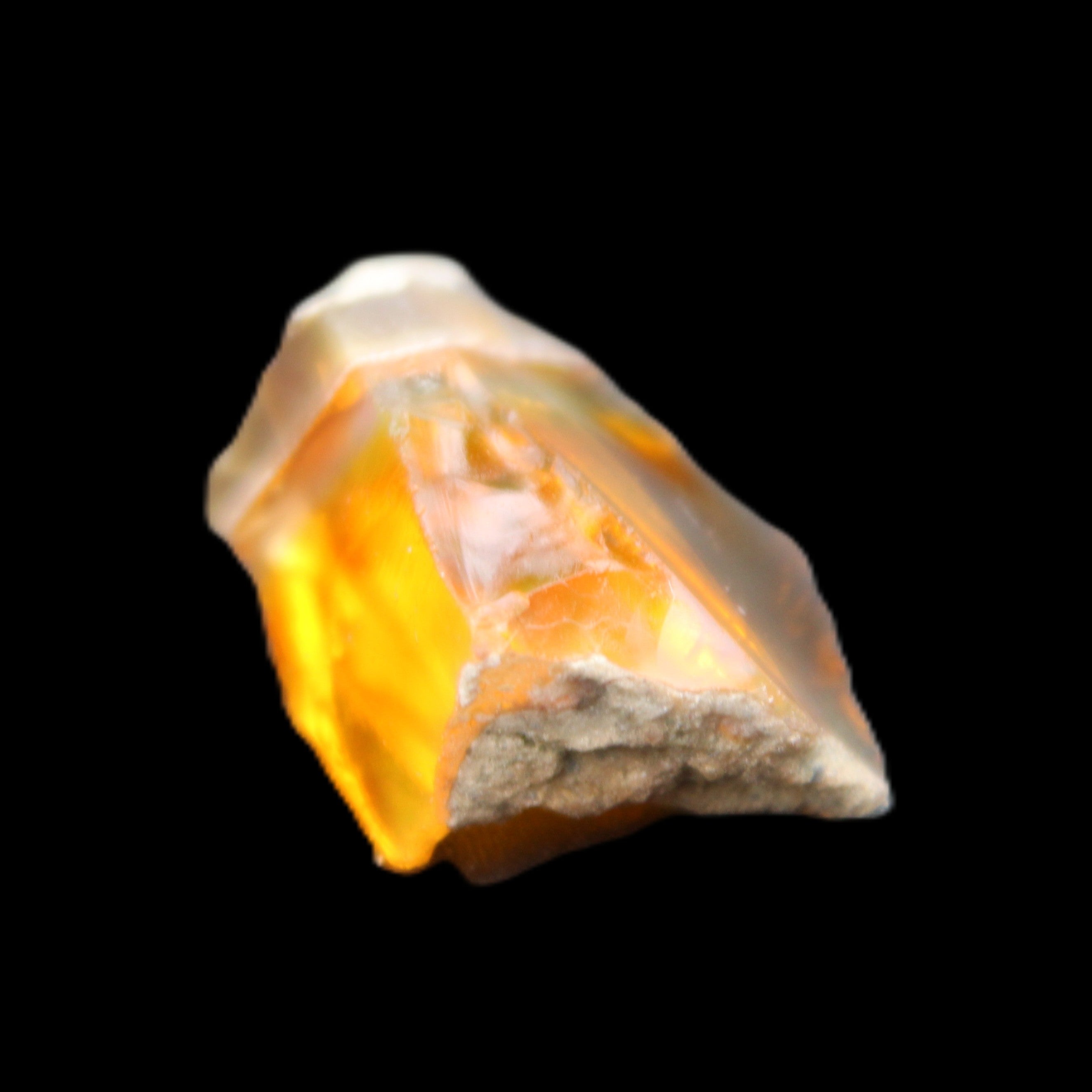 Oil Fire Black Opal from Ethiopia 16*21*7mm 16.6ct in sunlight - Rocks and Things Store