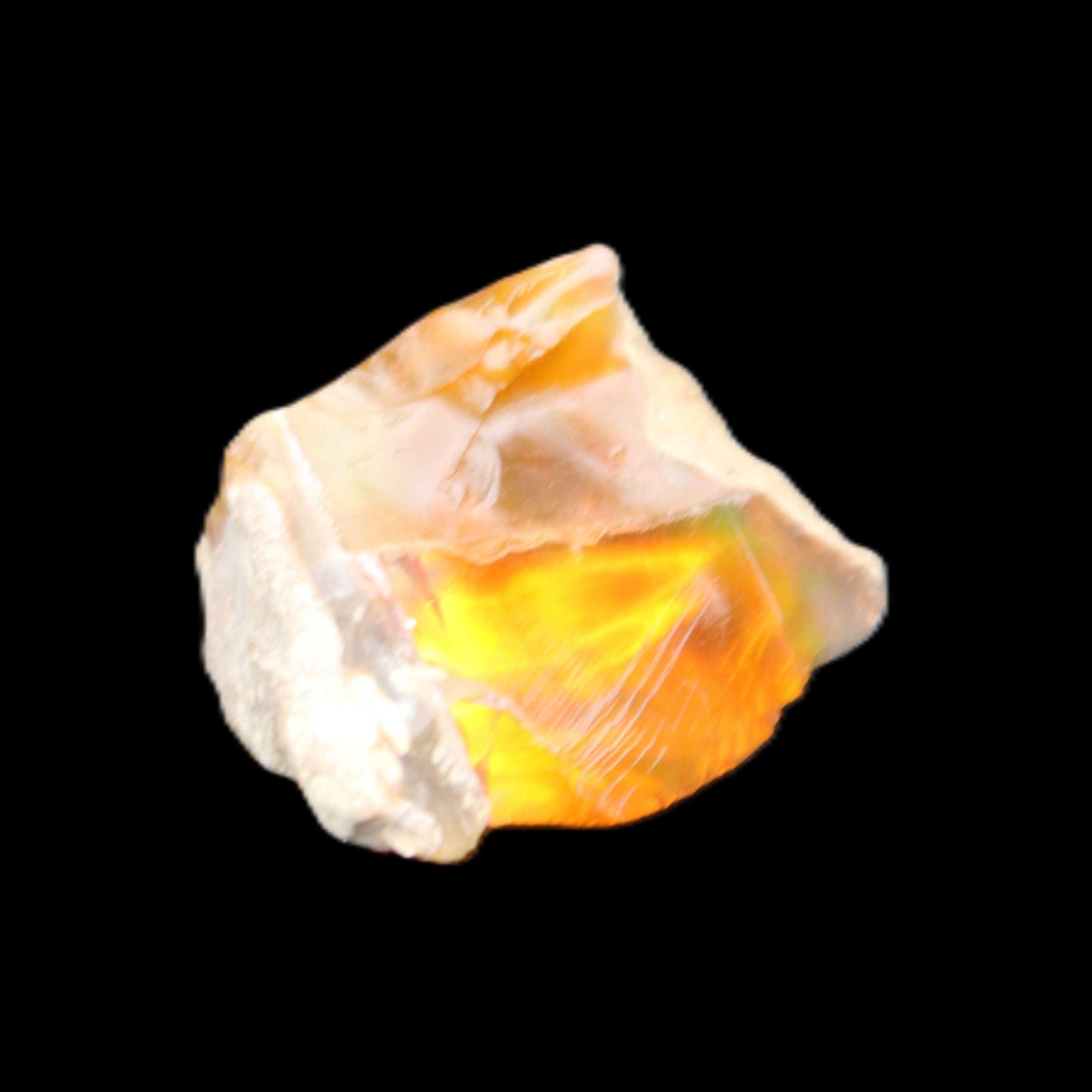 Oil Fire Black Opal from Ethiopia 16*21*7mm 16.6ct in sunlight - Rocks and Things Store