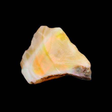 Natural Oil Fire Black Opal from Ethopia 22mm 15.0ct in sunlight - Rocks and Things Store