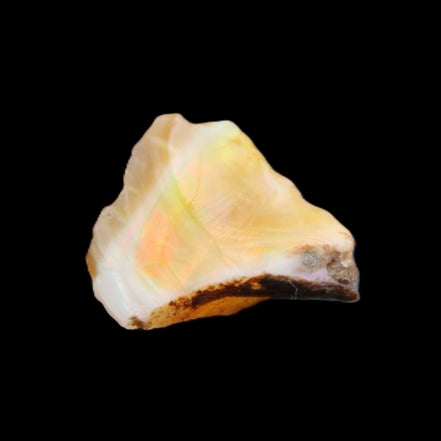 Natural Oil Fire Black Opal from Ethopia 22mm 15.0ct in sunlight - Rocks and Things Store