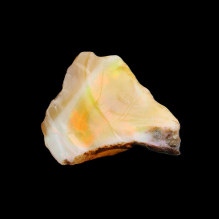 Natural Oil Fire Black Opal from Ethopia 22mm 15.0ct in sunlight - Rocks and Things Store