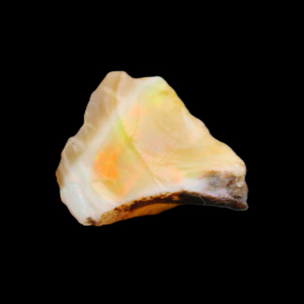 Natural Oil Fire Black Opal from Ethopia 22mm 15.0ct in sunlight - Rocks and Things Store