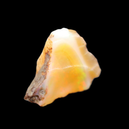 Natural Oil Fire Black Opal from Ethopia 22mm 15.0ct in sunlight - Rocks and Things Store