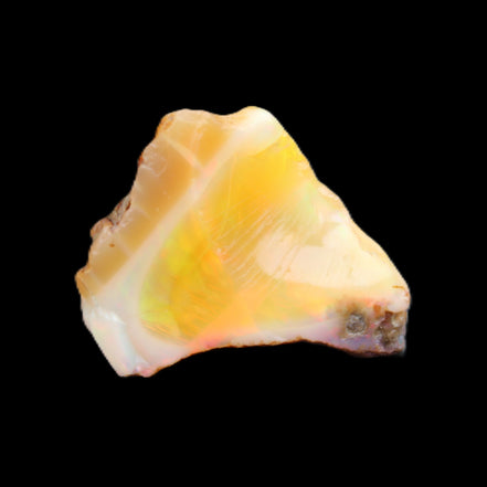 Natural Oil Fire Black Opal from Ethopia 22mm 15.0ct in sunlight - Rocks and Things Store