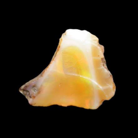 Natural Oil Fire Black Opal from Ethopia 22mm 15.0ct in sunlight - Rocks and Things Store