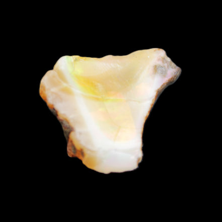 Natural Oil Fire Black Opal from Ethopia 22mm 15.0ct in sunlight - Rocks and Things Store