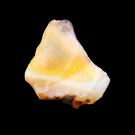 Natural Oil Fire Black Opal from Ethopia 22mm 15.0ct in sunlight - Rocks and Things Store