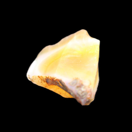 Natural Oil Fire Black Opal from Ethopia 22mm 15.0ct in sunlight - Rocks and Things Store