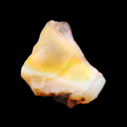 Natural Oil Fire Black Opal from Ethopia 22mm 15.0ct in sunlight - Rocks and Things Store