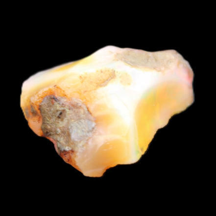 Natural Oil Fire Black Opal from Ethopia 22mm 15.0ct in sunlight - Rocks and Things Store