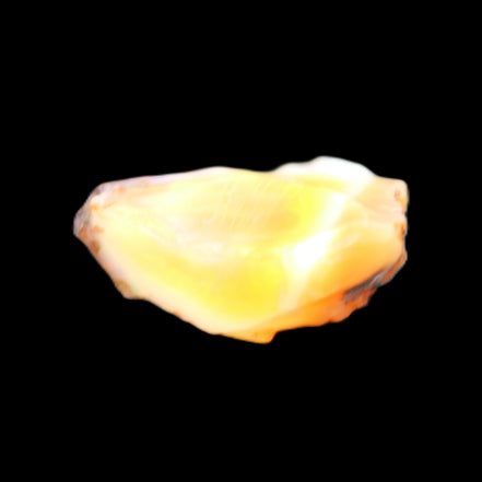 Natural Oil Fire Black Opal from Ethopia 22mm 15.0ct in sunlight - Rocks and Things Store