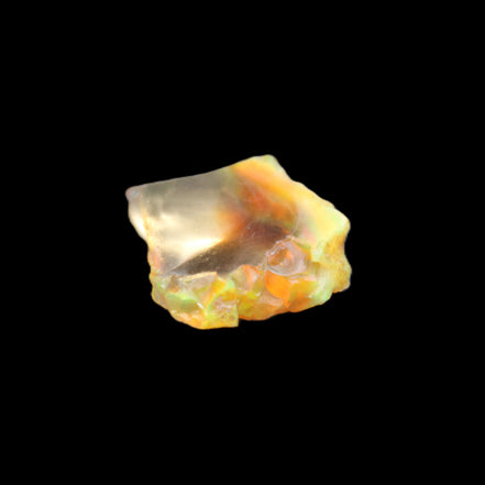 Oil Fire Black Opal from Ethiopia 21mm 14.3ct in sunlight - Rocks and Things Store