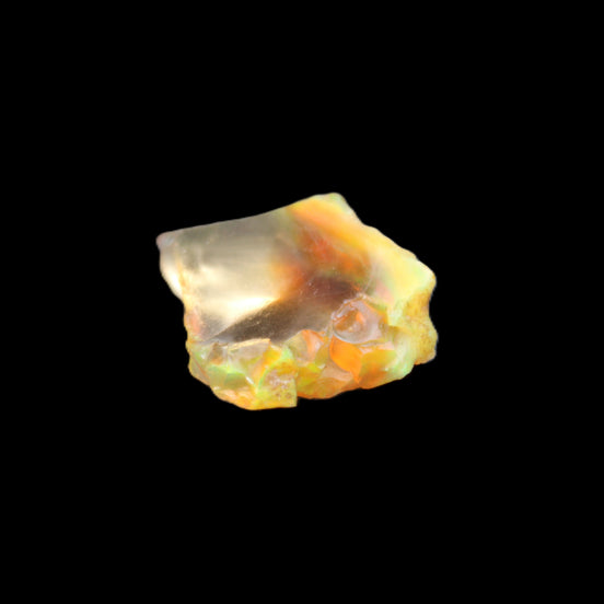 Oil Fire Black Opal from Ethiopia 21mm 14.3ct in sunlight - Rocks and Things Store