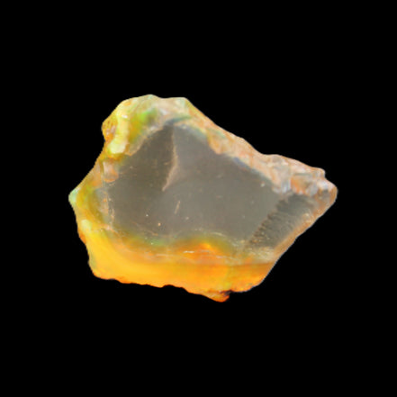 Oil Fire Black Opal from Ethiopia 21mm 14.3ct in sunlight - Rocks and Things Store